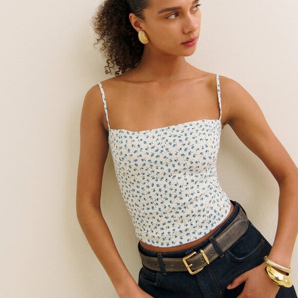 Reformation Tops - Reformation Overland Top Ivory - Size 2 with tags